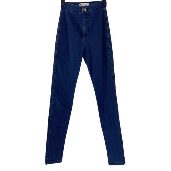 American Apparel Denim - American Apparel High Waist Blue Skinny Jeans